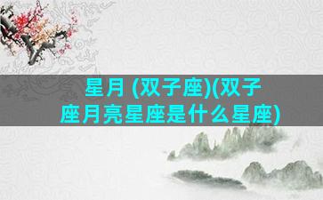 星月 (双子座)(双子座月亮星座是什么星座)